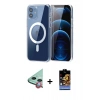 MARSİLYAN™- iPhone 11 Kılıf Ahenk Minimal Serisi - Siyah Buffer Hayalet Cam Ekran Koruyucu + Raze Metal Kamera Lens - KI