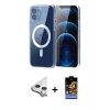 MARSİLYAN™- iPhone 11 Kılıf Ahenk Minimal Serisi - Siyah Buffer Hayalet Cam Ekran Koruyucu + Raze Metal Kamera Lens - GS
