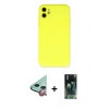 MARSİLYAN™- iPhone 11 Kılıf Ahenk Serisi - Şeffaf 360 Full Body Arka Koruyucu + Raze Metal Kamera Lens - KI