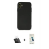 MARSİLYAN™- iPhone 11 Kılıf Ahenk Serisi - Şeffaf Pasifik Cam Ekran Koruyucu + Kamera Lens Koruma Cam - SF