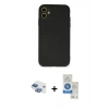 MARSİLYAN™- iPhone 11 Kılıf Ahenk Serisi - Şeffaf Royal Nano Ekran Koruyucu + Pers Alüminyum Kamera Lens - GI