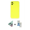 MARSİLYAN™- iPhone 11 Kılıf Ahenk Serisi - Şeffaf Royal Nano Ekran Koruyucu + Raze Metal Kamera Lens - KI