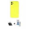 MARSİLYAN™- iPhone 11 Kılıf Ahenk Serisi - Şeffaf Royal Nano Ekran Koruyucu + Şeffaf Kamera Lens Koruma Cam