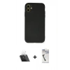 MARSİLYAN™- iPhone 11 Kılıf Ahenk Serisi - Şeffaf Uv Polymer Nano Ekran Koruyucu + Kamera Lens Koruma Cam - SF
