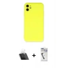 MARSİLYAN™- iPhone 11 Kılıf Ahenk Serisi - Şeffaf Uv Polymer Nano Ekran Koruyucu + Kamera Lens Koruma Cam - SF
