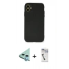 MARSİLYAN™- iPhone 11 Kılıf Ahenk Serisi - Şeffaf Uv Polymer Nano Ekran Koruyucu + Raze Metal Kamera Lens - MI