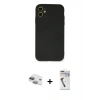 MARSİLYAN™- iPhone 11 Kılıf Ahenk Serisi - Şeffaf Uv Polymer Nano Ekran Koruyucu + Pers Alüminyum Kamera Lens - YL