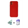 MARSİLYAN™- iPhone 11 Kılıf Ahenk Serisi - Siyah Bilvis 5in1 3D Magic Cam Ekran Koruyucu + Raze Metal Kamera Lens - MI