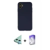 MARSİLYAN™- iPhone 11 Kılıf Ahenk Serisi - Siyah Bilvis 5in1 3D Magic Cam Ekran Koruyucu + Raze Metal Kamera Lens - MI