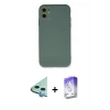 MARSİLYAN™- iPhone 11 Kılıf Ahenk Serisi - Siyah Bilvis 5in1 3D Magic Cam Ekran Koruyucu + Raze Metal Kamera Lens - MI