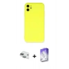 MARSİLYAN™- iPhone 11 Kılıf Ahenk Serisi - Siyah Bilvis 5in1 3D Magic Cam Ekran Koruyucu + Pers Alüminyum Kamera Lens - YL