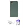 MARSİLYAN™- iPhone 11 Kılıf Ahenk Serisi - Siyah Bilvis 5in1 3D Magic Cam Ekran Koruyucu + Pers Alüminyum Kamera Lens - YL