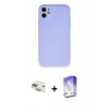 MARSİLYAN™- iPhone 11 Kılıf Ahenk Serisi - Siyah Bilvis 5in1 3D Magic Cam Ekran Koruyucu + Pers Alüminyum Kamera Lens - GD