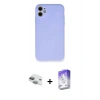 MARSİLYAN™- iPhone 11 Kılıf Ahenk Serisi - Siyah Bilvis 5in1 3D Magic Cam Ekran Koruyucu + Pers Alüminyum Kamera Lens - YL