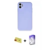 MARSİLYAN™- iPhone 11 Kılıf Ahenk Serisi - Siyah Bilvis 5in1 3D Magic Cam Ekran Koruyucu + Rainbow Kamera Lens Koruma Cam - KI
