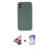 MARSİLYAN™- iPhone 11 Kılıf Ahenk Serisi - Siyah Bilvis 5in1 3D Magic Cam Ekran Koruyucu + Raze Metal Kamera Lens - SH