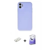 MARSİLYAN™- iPhone 11 Kılıf Ahenk Serisi - Siyah Bilvis 5in1 5D Magic Hayalet Cam Ekran Koruyucu + Renkli Kamera Lens Koruma Cam - TU