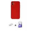 MARSİLYAN™- iPhone 11 Kılıf Ahenk Serisi - Siyah Bilvis 5in1 5D Magic Hayalet Cam Ekran Koruyucu + Renkli Kamera Lens Koruma Cam - YL