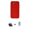 MARSİLYAN™- iPhone 11 Kılıf Ahenk Serisi - Siyah Joko Magic 5D Cam + Kamera Lens Koruma Cam - SF