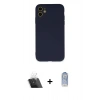 MARSİLYAN™- iPhone 11 Kılıf Ahenk Serisi - Siyah Joko Magic 5D Cam + Kamera Lens Koruma Cam - SF