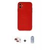 MARSİLYAN™- iPhone 11 Kılıf Ahenk Serisi - Siyah Joko Magic 5D Cam + Pers Alüminyum Kamera Lens - KI