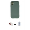 MARSİLYAN™- iPhone 11 Kılıf Ahenk Serisi - Siyah Joko Magic 5D Cam + Pers Alüminyum Kamera Lens - KI