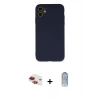 MARSİLYAN™- iPhone 11 Kılıf Ahenk Serisi - Siyah Joko Magic 5D Cam + Pers Alüminyum Kamera Lens - KI