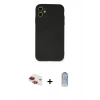 MARSİLYAN™- iPhone 11 Kılıf Ahenk Serisi - Siyah Joko Magic 5D Cam + Pers Alüminyum Kamera Lens - KI