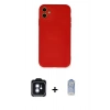 MARSİLYAN™- iPhone 11 Kılıf Ahenk Serisi - Siyah Joko Magic 5D Cam + PVD Metal Kamera Lens - MI