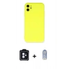 MARSİLYAN™- iPhone 11 Kılıf Ahenk Serisi - Siyah Joko Magic 5D Cam + PVD Metal Kamera Lens - MI