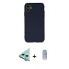 MARSİLYAN™- iPhone 11 Kılıf Ahenk Serisi - Siyah Joko Magic 5D Cam + Raze Metal Kamera Lens - MI