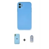 MARSİLYAN™- iPhone 11 Kılıf Ahenk Serisi - Siyah Joko Magic 5D Cam + Neon Fosforlu Kamera Lens - YL