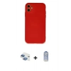 MARSİLYAN™- iPhone 11 Kılıf Ahenk Serisi - Siyah Joko Magic 5D Cam + Pers Alüminyum Kamera Lens - GI