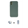 MARSİLYAN™- iPhone 11 Kılıf Ahenk Serisi - Siyah Joko Magic 5D Cam + Pers Alüminyum Kamera Lens - GI