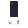 MARSİLYAN™- iPhone 11 Kılıf Ahenk Serisi - Siyah Joko Magic 5D Cam + Pers Alüminyum Kamera Lens - GI