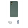 MARSİLYAN™- iPhone 11 Kılıf Ahenk Serisi - Siyah Joko Magic 5D Cam + Pers Alüminyum Kamera Lens - YL