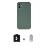MARSİLYAN™- iPhone 11 Kılıf Ahenk Serisi - Siyah Joko Magic 5D Cam + PVD Metal Kamera Lens - TU