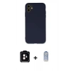 MARSİLYAN™- iPhone 11 Kılıf Ahenk Serisi - Siyah Joko Magic 5D Cam + PVD Metal Kamera Lens - TU