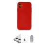 MARSİLYAN™- iPhone 11 Kılıf Ahenk Serisi - Siyah Joko Magic 5D Cam + Raze Metal Kamera Lens - GS