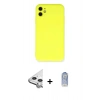 MARSİLYAN™- iPhone 11 Kılıf Ahenk Serisi - Siyah Joko Magic 5D Cam + Raze Metal Kamera Lens - GS