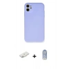 MARSİLYAN™- iPhone 11 Kılıf Ahenk Serisi - Siyah Joko Magic 5D Cam + Renkli Kamera Lens Koruma Cam - PE