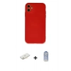 MARSİLYAN™- iPhone 11 Kılıf Ahenk Serisi - Siyah Joko Magic 5D Cam + Renkli Kamera Lens Koruma Cam - SI