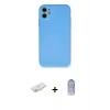 MARSİLYAN™- iPhone 11 Kılıf Ahenk Serisi - Siyah Joko Magic 5D Cam + Renkli Kamera Lens Koruma Cam - SI