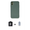 MARSİLYAN™- iPhone 11 Kılıf Ahenk Serisi - Siyah Joko Magic 5D Cam + Siyah PVD Metal Kamera Lens
