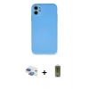 MARSİLYAN™- iPhone 11 Kılıf Ahenk Serisi - Siyah Joko Magic 5D Hayalet Cam + Pers Alüminyum Kamera Lens - GI