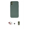 MARSİLYAN™- iPhone 11 Kılıf Ahenk Serisi - Siyah Joko Magic 5D Hayalet Cam + Pers Alüminyum Kamera Lens - KI