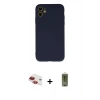 MARSİLYAN™- iPhone 11 Kılıf Ahenk Serisi - Siyah Joko Magic 5D Hayalet Cam + Pers Alüminyum Kamera Lens - KI