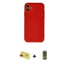 MARSİLYAN™- iPhone 11 Kılıf Ahenk Serisi - Siyah Joko Magic 5D Hayalet Cam + Rainbow Kamera Lens Koruma Cam - KI