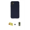 MARSİLYAN™- iPhone 11 Kılıf Ahenk Serisi - Siyah Joko Magic 5D Hayalet Cam + Rainbow Kamera Lens Koruma Cam - KI