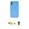 MARSİLYAN™- iPhone 11 Kılıf Ahenk Serisi - Siyah Joko Magic 5D Hayalet Cam + Rainbow Kamera Lens Koruma Cam - KI